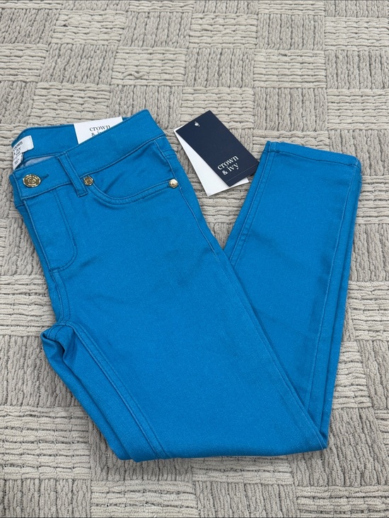 crown & ivy Other - Crown & Ivy Cobalt Blue Skinny Jeans with Gold-Tone Hardware